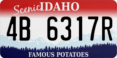 ID license plate 4B6317R