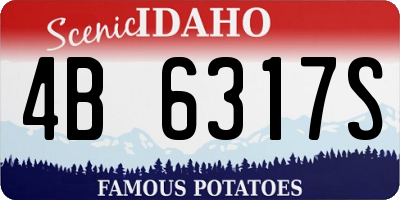 ID license plate 4B6317S