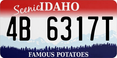 ID license plate 4B6317T