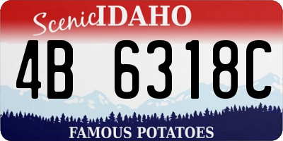 ID license plate 4B6318C