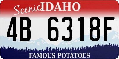 ID license plate 4B6318F