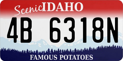 ID license plate 4B6318N