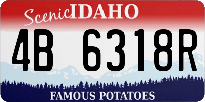 ID license plate 4B6318R