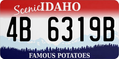 ID license plate 4B6319B