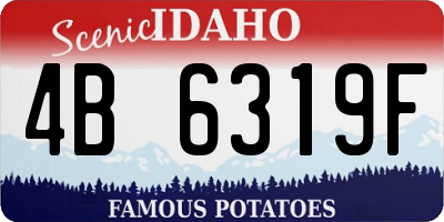 ID license plate 4B6319F