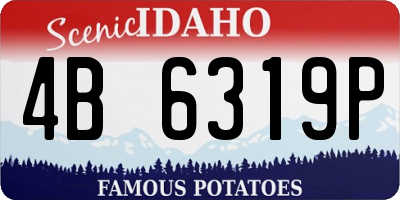 ID license plate 4B6319P
