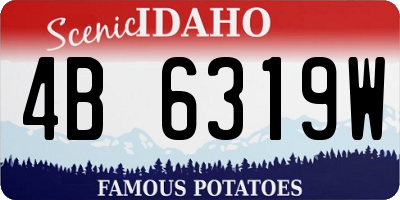 ID license plate 4B6319W