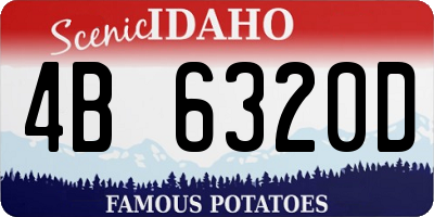 ID license plate 4B6320D