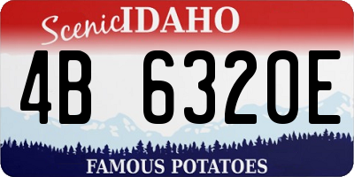 ID license plate 4B6320E