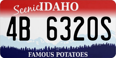 ID license plate 4B6320S