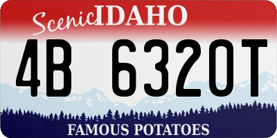 ID license plate 4B6320T