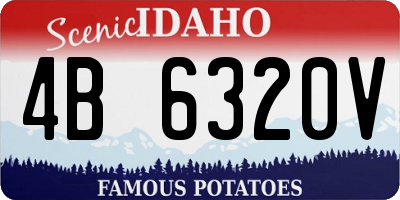 ID license plate 4B6320V