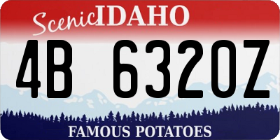 ID license plate 4B6320Z