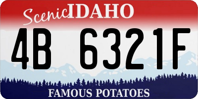 ID license plate 4B6321F
