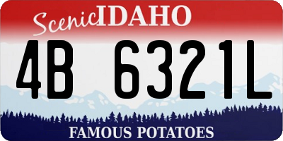ID license plate 4B6321L