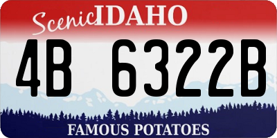ID license plate 4B6322B