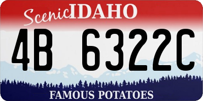 ID license plate 4B6322C