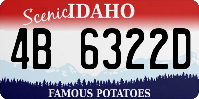 ID license plate 4B6322D