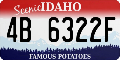 ID license plate 4B6322F
