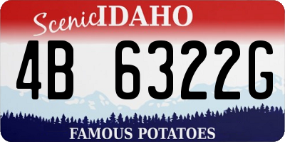 ID license plate 4B6322G