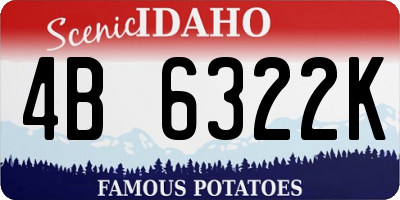 ID license plate 4B6322K