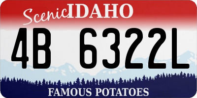 ID license plate 4B6322L