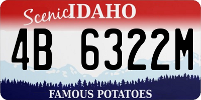 ID license plate 4B6322M