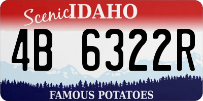 ID license plate 4B6322R