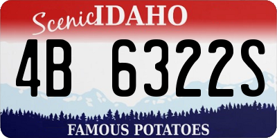 ID license plate 4B6322S