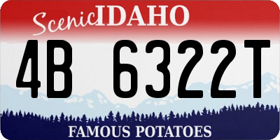 ID license plate 4B6322T