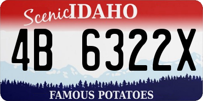 ID license plate 4B6322X