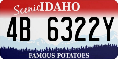 ID license plate 4B6322Y