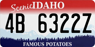 ID license plate 4B6322Z