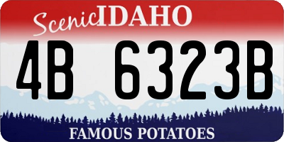 ID license plate 4B6323B