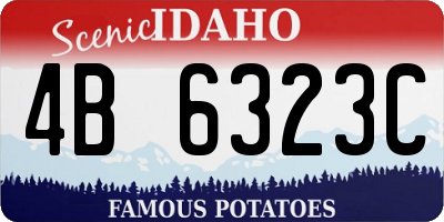 ID license plate 4B6323C