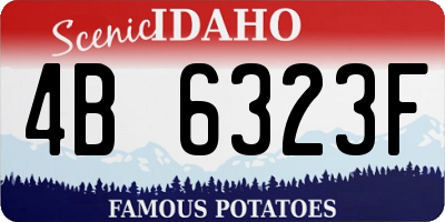 ID license plate 4B6323F