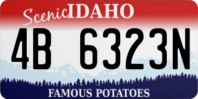 ID license plate 4B6323N