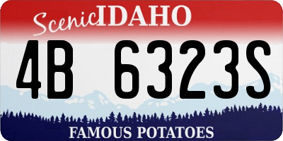 ID license plate 4B6323S