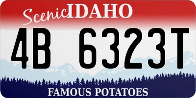 ID license plate 4B6323T