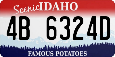 ID license plate 4B6324D