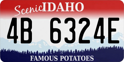ID license plate 4B6324E