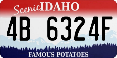 ID license plate 4B6324F