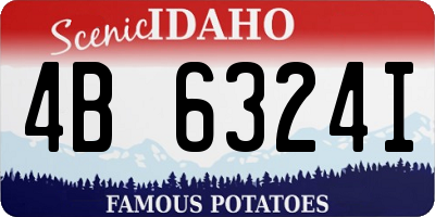 ID license plate 4B6324I