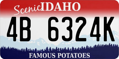 ID license plate 4B6324K