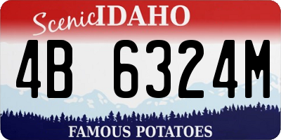 ID license plate 4B6324M