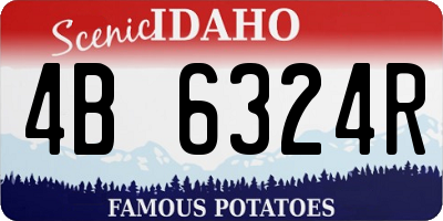 ID license plate 4B6324R