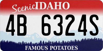 ID license plate 4B6324S