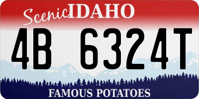 ID license plate 4B6324T