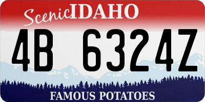 ID license plate 4B6324Z