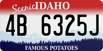 ID license plate 4B6325J